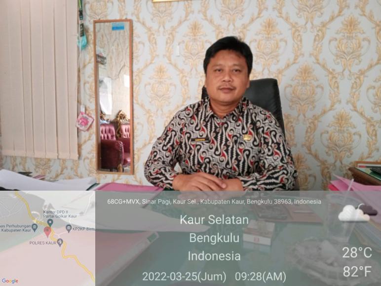 Plt. Kadis PM-PTSP Kab Kaur, Saryoto, S.Sos.